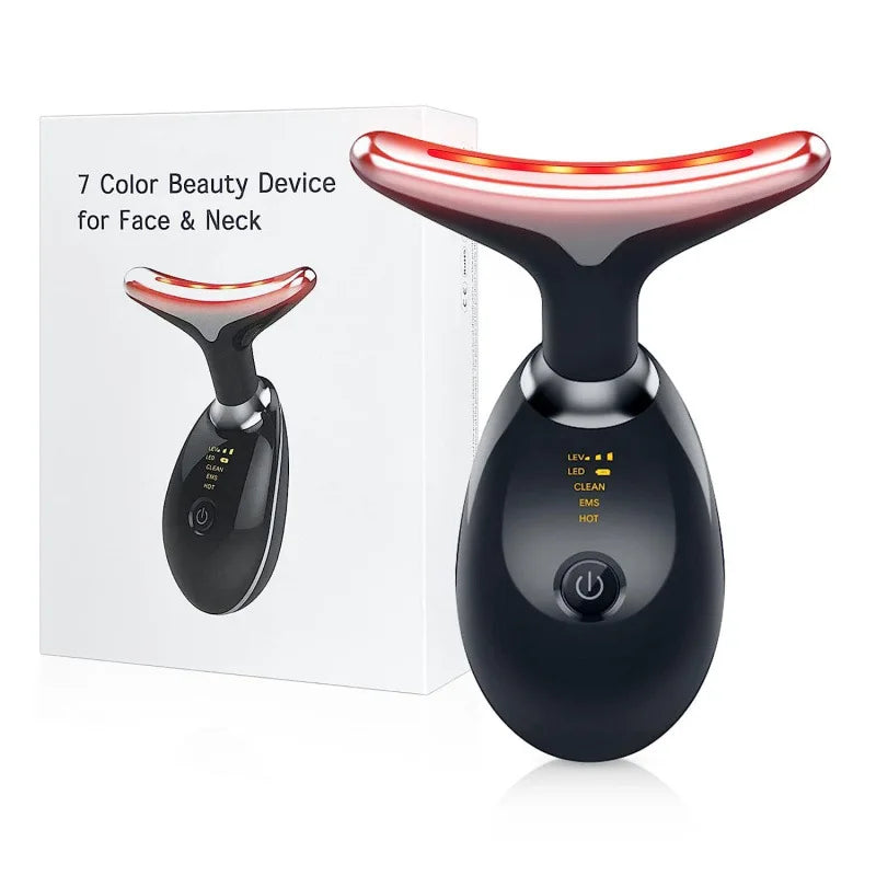Radiance Lift Pro7 – 7-Color LED Anti-Wrinkle Facial & Neck Lifting Massager | Skin Tightening, Microcurrent & Vibration Therapy