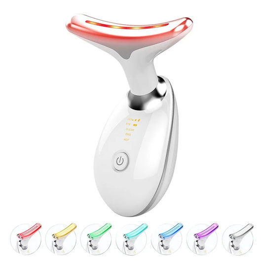 Radiance Lift Pro7 – 7-Color LED Anti-Wrinkle Facial & Neck Lifting Massager | Skin Tightening, Microcurrent & Vibration Therapy